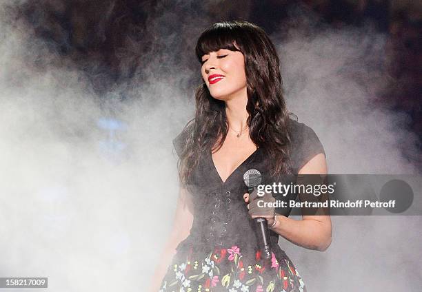 Singer Nolwenn Leroy performs during 'La Chanson De L'Annee 2012' Show Recording at Palais des Sports on December 10, 2012 in Paris, France.