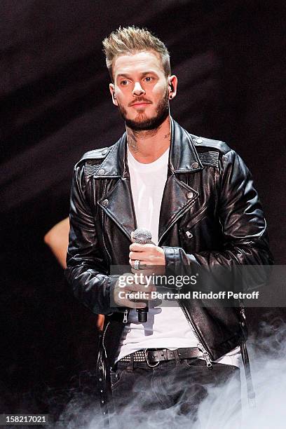 Singer M Pokora performs during 'La Chanson De L'Annee 2012' Show Recording at Palais des Sports on December 10, 2012 in Paris, France.