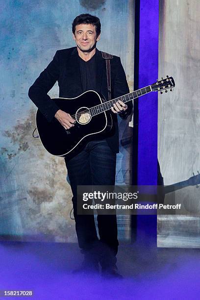 Singer Patrick Bruel performs during 'La Chanson De L'Annee 2012' Show Recording at Palais des Sports on December 10, 2012 in Paris, France.