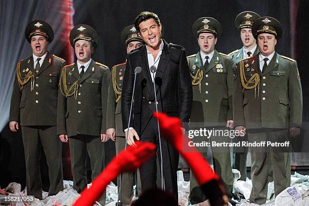 Singer Vincent Niclo performs during 'La Chanson De L'Annee 2012' Show Recording at Palais des Sports on December 10, 2012 in Paris, France.