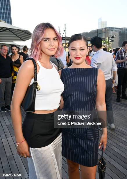 Bailee Madison and Olivia Holt at the MPTF NextGen Summer Party held at NeueHouse Hollywood on August 6, 2023 in Los Angeles, California.