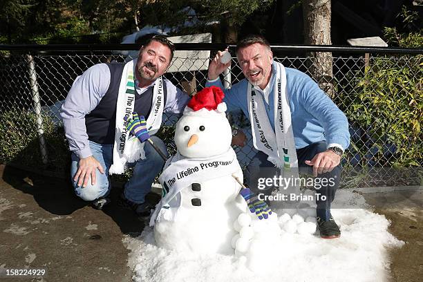 Of Market Development & Branding Stephen Terrell, and Lifeline Program Founder & CEO Wm. Scott Page attend Betty "White Out" Tour at The Los Angeles...