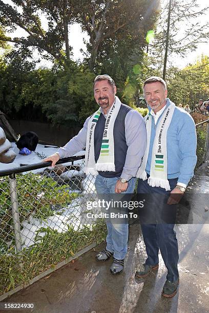 Of Market Development & Branding Stephen Terrell, and Lifeline Program Founder & CEO Wm. Scott Page attend Betty "White Out" Tour at The Los Angeles...