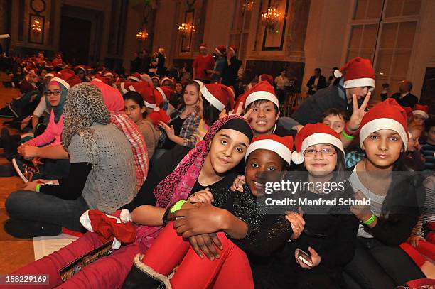 Some children attend the Christmas ball for children Energy For Life - Heat For Children's Hearts at Hofburg Vienna on December 11, 2012 in Vienna,...