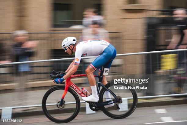 Luke Rowe at UCI World Cycling Championship Elite Mens Road Race in Glasgow, on august 06, 2023.