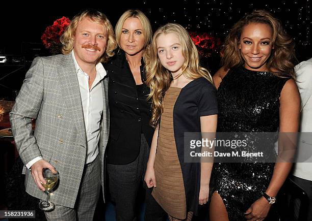 Leigh Francis aka Keith Lemon, Meg Mathews, Anais Gallagher and Melanie Brown attend an after party celebrating the Gala Press Night performance of...