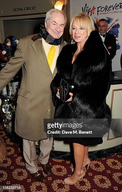 Paul Gambaccini and Judy Craymer arrive at the Gala Press Night performance of 'Viva Forever' at the Piccadilly Theatre on December 11, 2012 in...