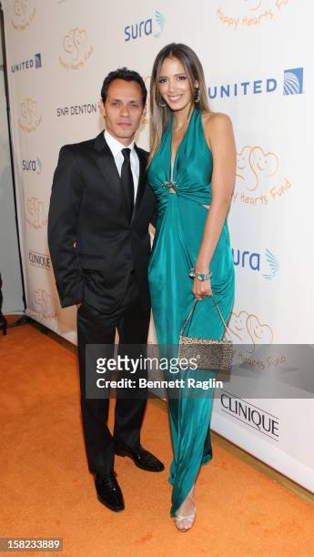 Recording artist Marc Anthony and model Shannon De Lima attends the 2012 Happy Hearts Fund Land Of Dreams: Mexico Gala at the Metropolitan Pavilion...