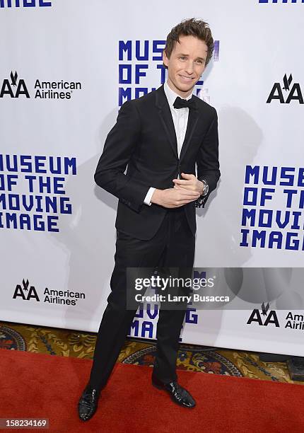 Actor Eddie Redmayne attends the Museum Of Moving Images Salute To Hugh Jackman at Cipriani Wall Street on December 11, 2012 in New York City.