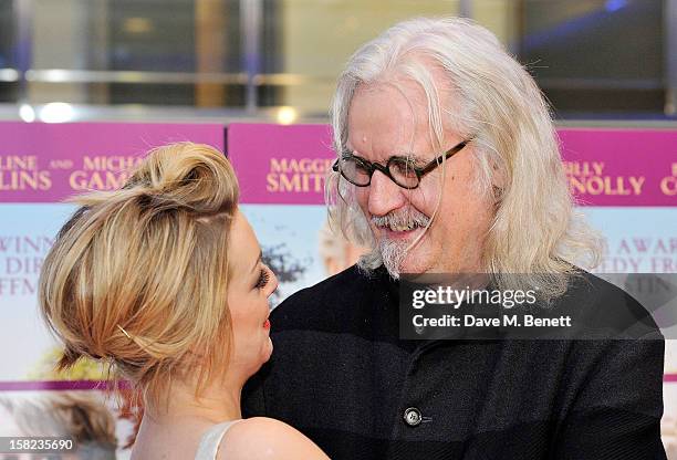 Sheridan Smith and Billy Connolly attend a Gala Screening of 'Quartet' at Odeon West End on December 11, 2012 in London, England.