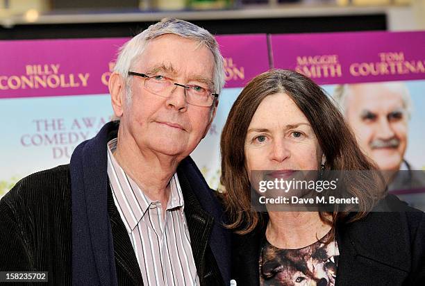 Sir Tom Courtenay and Finola Dwyer attend a Gala Screening of 'Quartet' at Odeon West End on December 11, 2012 in London, England.