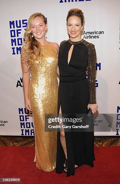 Amelia Paul and actress Coralie Charriol Paul attend the Museum Of Moving Image Salute To Hugh Jackman at Cipriani Wall Street on December 11, 2012...