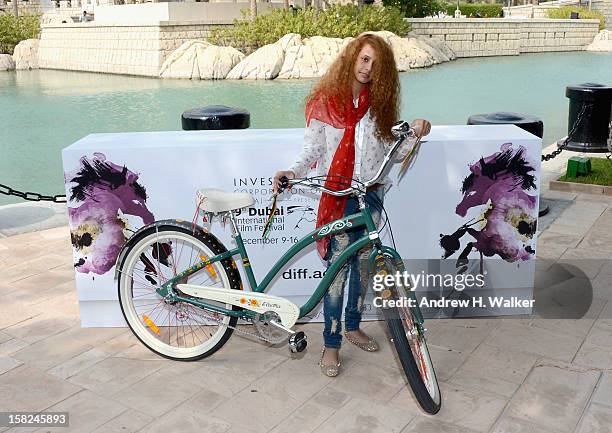 Actress Waad Mohammed attends the "Wadjda" photocall during day four of the 9th Annual Dubai International Film Festival held at the Madinat Jumeriah...