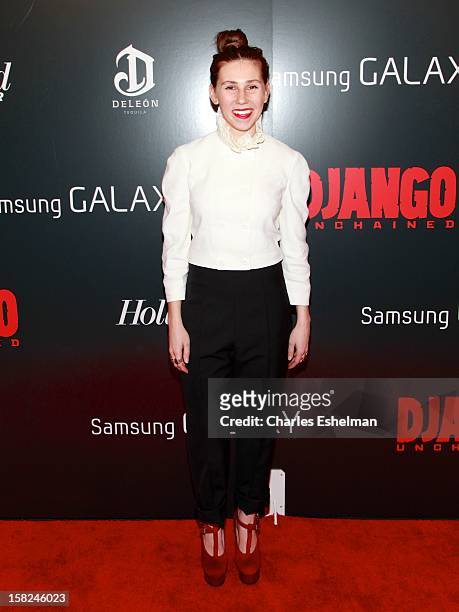 Actress Zosia Mamet attends The Weinstein Company With The Hollywood Reporter, Samsung Galaxy And The Cinema Society Host A Screening Of "Django...