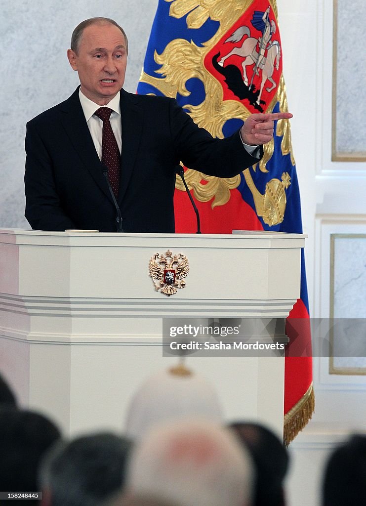 Russian President Vladimir Putin Delivers His Annual State-of-the-Nation Address