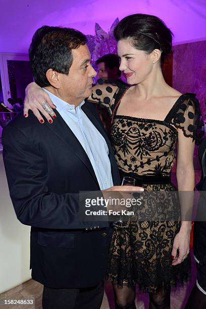 Edouard Nahum and Delphine Chaneac attend the The Bests Awards 2012 Ceremony at the Salons Hoche on December 11, 2012 in Paris, France.