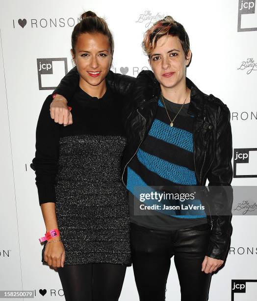 Designer Charlotte Ronson and DJ Samantha Ronson attend the I Heart Ronson celebration at The Bungalow on December 11, 2012 in Santa Monica,...