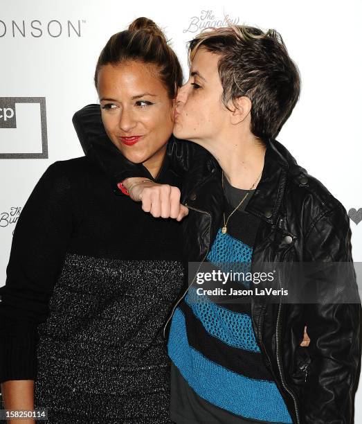 Designer Charlotte Ronson and DJ Samantha Ronson attend the I Heart Ronson celebration at The Bungalow on December 11, 2012 in Santa Monica,...