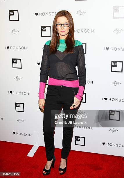 Bitsie Tulloch attends the Charlotte Ronson And Jcpenney I Heart Ronson Celebration With Music By Samantha Ronson at The Bungalow on December 11,...