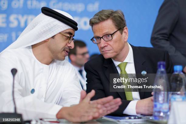 German Foreign Minister Guido Westerwelle and Sheikh Abdullah bin Zayed bin Sultan Al Nahyan, United Arab Emirates minister of Foreign Affairs...