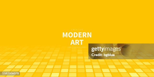 Dance floor with squares and Yellow gradient - Trendy 3D background Dance floor with squares and Yellow gradient - Trendy 3D background