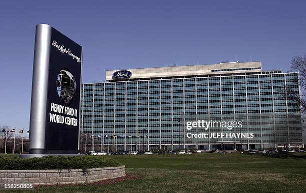 The world headquarters for the Ford Motor Company seen 15 April 2005 in Dearborn, Michigan. The Ford Company now includes Ford, Lincoln, Mercury,...