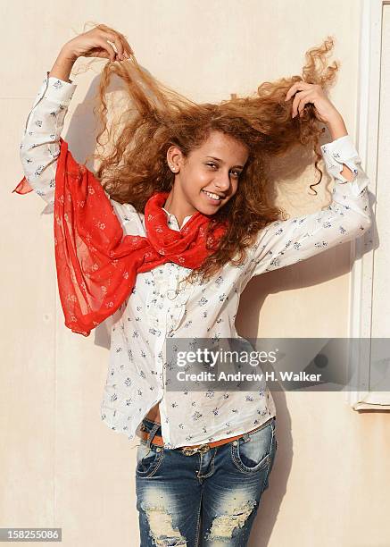 Actress Waad Mohammed during a portrait session on day four of the 9th Annual Dubai International Film Festival held at the Madinat Jumeriah Complex...