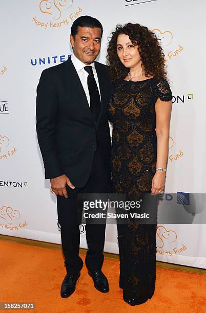 Jeweler Jacob Arabo and Angela Arabo attend the 2012 Happy Hearts Fund Land Of Dreams: Mexico Gala at Metropolitan Pavilion on December 11, 2012 in...