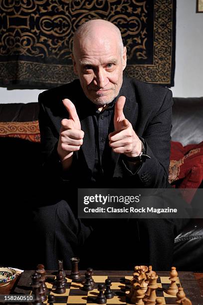 Portrait of English rock musician Wilko Johnson, taken on May 9, 2012. Johnson is best known as a founding member of 1970s blues rock group Dr....