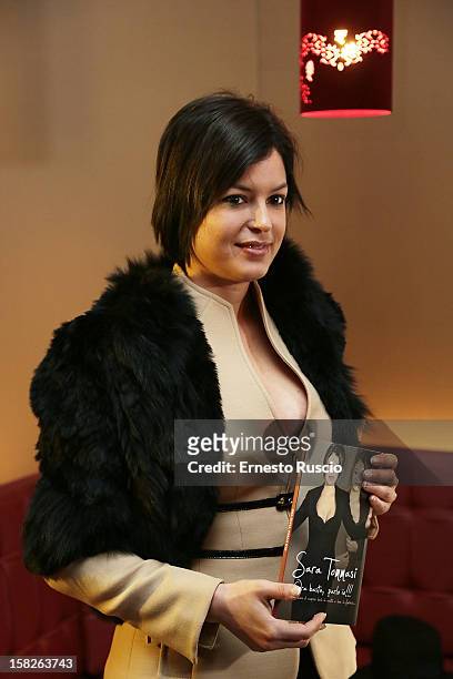 Sara Tommasi attends the Launch her book 'Ora Basta Parlo Io' at Elle Restaurant on December 12, 2012 in Rome, Italy.