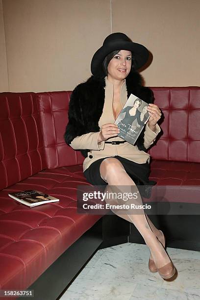 Sara Tommasi attends the Launch her book 'Ora Basta Parlo Io' at Elle Restaurant on December 12, 2012 in Rome, Italy.