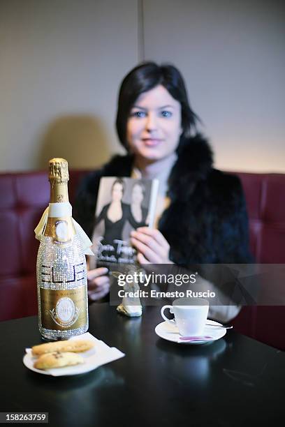 Sara Tommasi attends the Launch her book 'Ora Basta Parlo Io' at Elle Restaurant on December 12, 2012 in Rome, Italy.