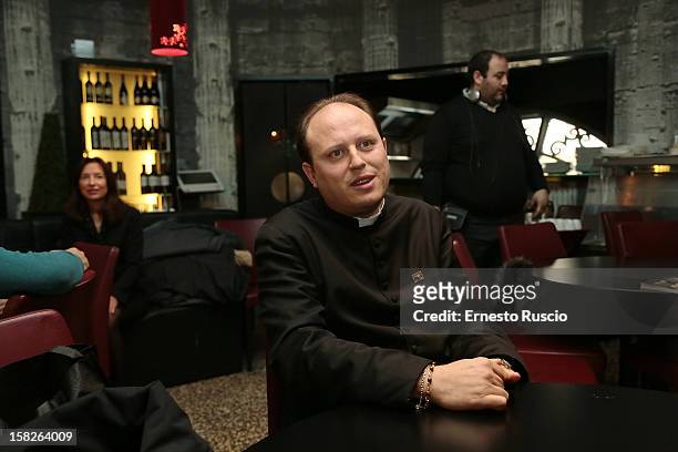 Don Michele Barone attends the Book Launch 'Ora Basta Parlo Io' at Elle Restaurant on December 12, 2012 in Rome, Italy.