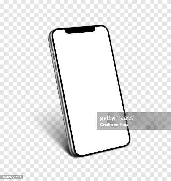 handy-bildschirm - smartphone angle isolated stock-grafiken, -clipart, -cartoons und -symbole