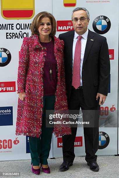 Madrid's major Ana Botella and President of Spain's Olympic Committee Alejandro Blanco attend Spanish Olympic Commitee Centenary Gala at El Canal...