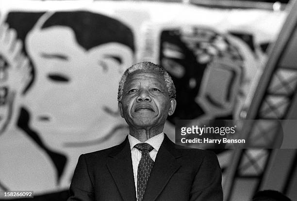 Politician Nelson Mandela is photographed for People Magazine in 1990 in South Africa.