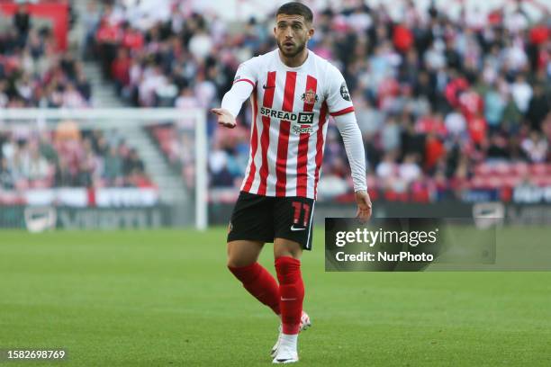 Sunderland's Lynden Gooch during the Sky Bet Championship match between Sunderland and Ipswich Town at the Stadium Of Light, Sunderland on Sunday 6th...