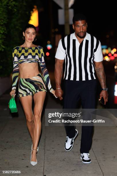 Nicole Williams English and Larry English are seen on August 06, 2023 in Los Angeles, California.
