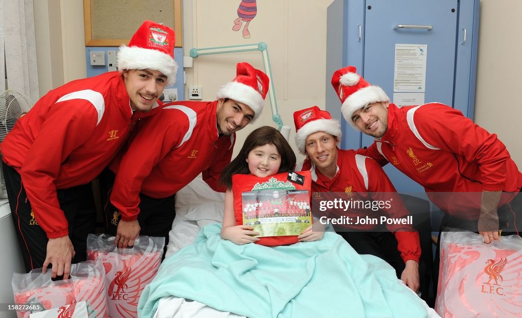 Liverpool FC Players Visit Alder Hey Children's Hospital