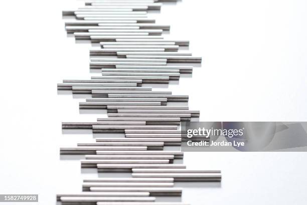 abstract graph made by carbide steel rods - tungsten metal stock-fotos und bilder