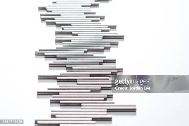 abstract graph made by carbide steel rods - silver metal stock pictures, royalty-free photos & images