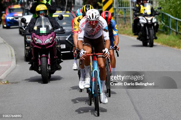 Bastien Tronchon of France and AG2R Citroën Team competes in the breakaway during the 80th Tour de Pologne 2023, Stage 3 a 162.3km stage from...