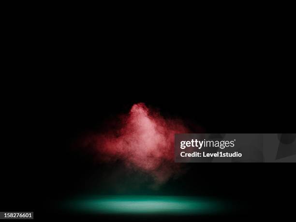 bright colored smoke - smoke physical structure stock-fotos und bilder