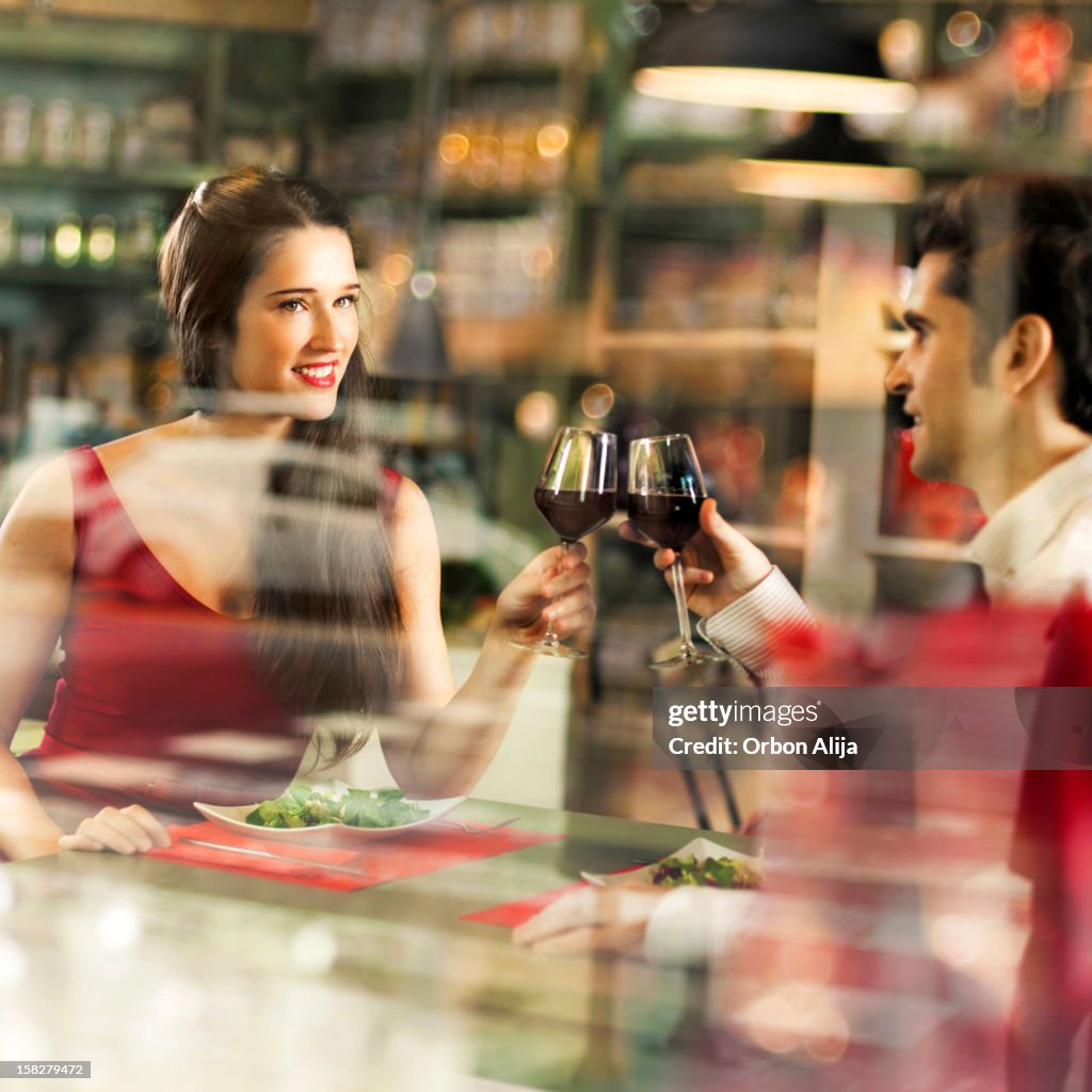 Couple having dinner