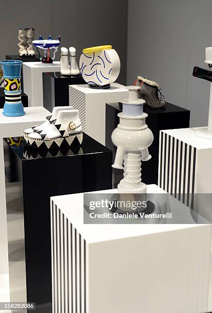 General view of the 'Sergio Rossi Meets Memphis' at Corso Como 10 on December 12, 2012 in Milan, Italy.