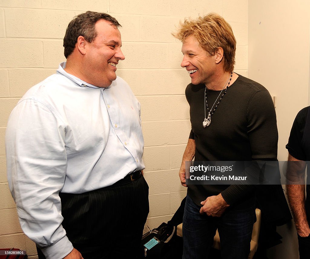 12-12-12 Concert Benefiting The Robin Hood Relief Fund To Aid The victims Of Hurricane Sandy  - Backstage And Audience