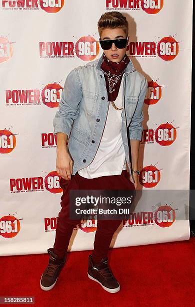 Justin Bieber attends Power 96.1's Jingle Ball 2012 at the Philips Arena on December 12, 2012 in Atlanta.