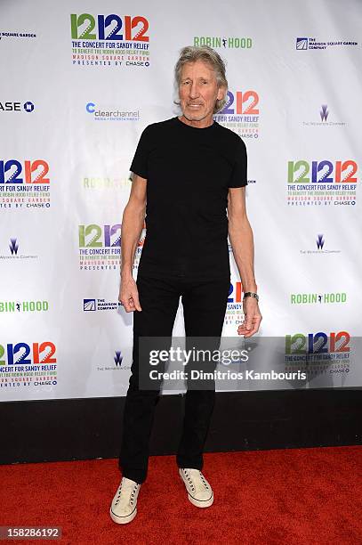 Roger Waters attends "12-12-12" a concert benefiting The Robin Hood Relief Fund to aid the victims of Hurricane Sandy presented by Clear Channel...