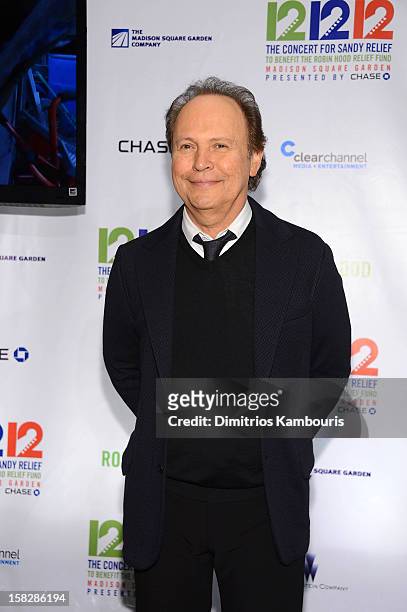 Billy Crystal attends "12-12-12" a concert benefiting The Robin Hood Relief Fund to aid the victims of Hurricane Sandy presented by Clear Channel...