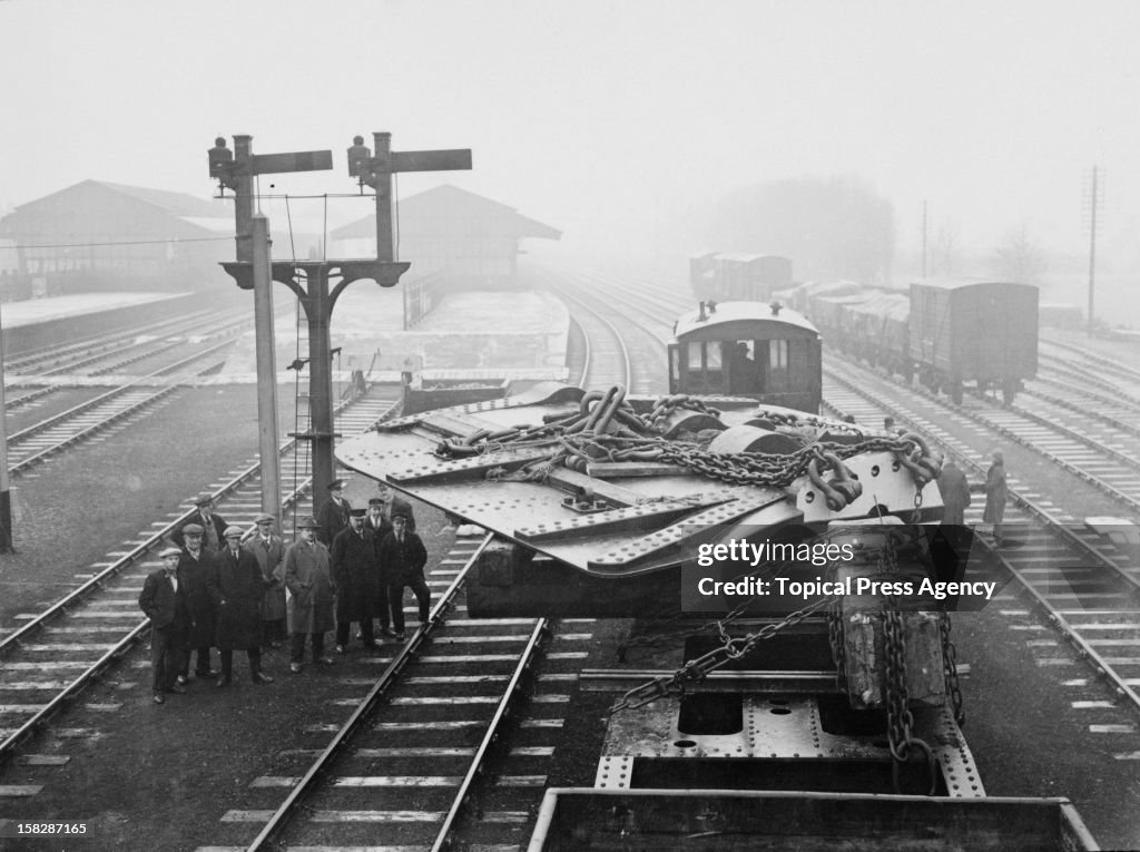 Rail Rudder A 54-ton rudder for the Cunard liner Aquitania, carried from... News ...